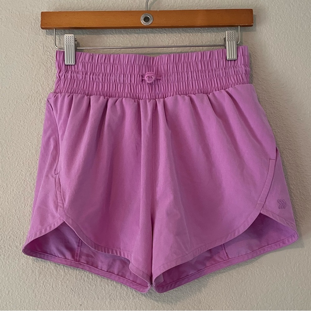 Pink High Rise Running Shorts